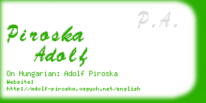 piroska adolf business card